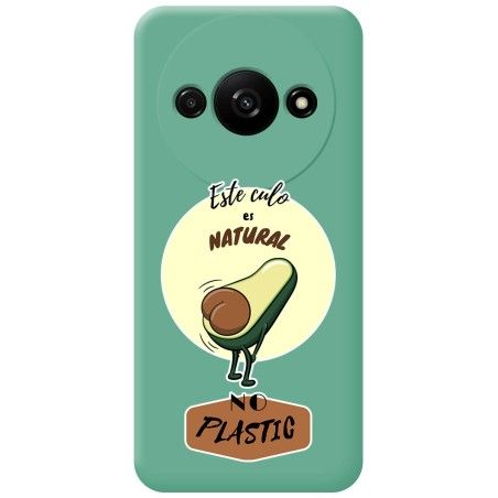 Funda Silicona Líquida Verde para Xiaomi Redmi A3 diseño Culo Natural Dibujos