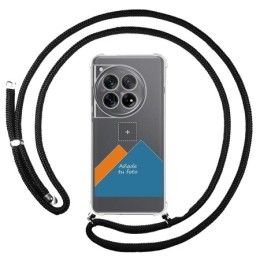 Personaliza tu Funda Colgante Transparente para Oneplus 12 5G con Cordon Negro Dibujo Personalizada