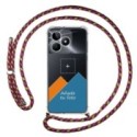 Personaliza tu Funda Colgante Transparente para Realme C51 con Cordon Rosa/Dorado Dibujo Personalizada