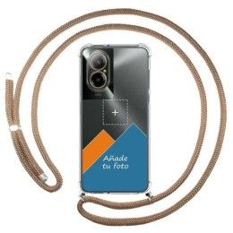 Personaliza tu Funda Colgante Transparente para Realme C67 4G con Cordon Camel Dibujo Personalizada