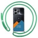 Personaliza tu Funda Colgante Transparente para Realme Note 50 con Cordon Verde Agua Dibujo Personalizada