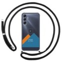 Personaliza tu Funda Colgante Transparente para Samsung Galaxy M34 5G con Cordon Negro Dibujo Personalizada