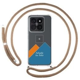 Personaliza tu Funda Colgante Transparente para Xiaomi 14 Pro 5G con Cordon Camel Dibujo Personalizada