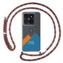 Personaliza tu Funda Colgante Transparente para Xiaomi 14 Pro 5G con Cordon Rosa / Dorado Dibujo Personalizada