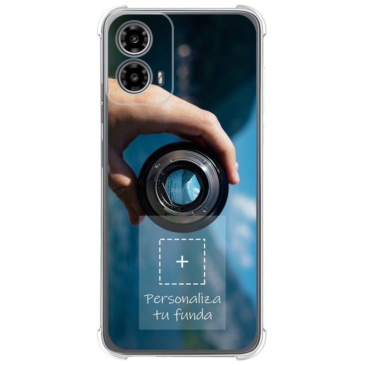 Personaliza tu Funda Silicona AntiGolpes Transparente con tu Fotografía para Motorola Moto G34 5G Dibujo Personalizada