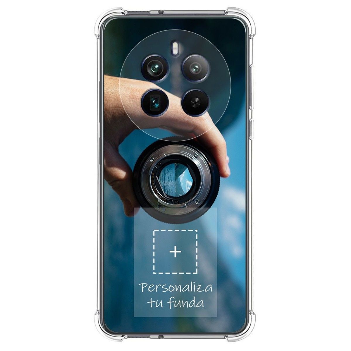 Personaliza tu Funda Silicona AntiGolpes Transparente con tu Fotografía para Realme 12 Pro 5G / 12 Pro Plus 5G Personalizada