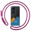 Personaliza tu Funda Colgante Transparente para Huawei Honor X7b con Cordon Rosa Fucsia Dibujo Personalizada