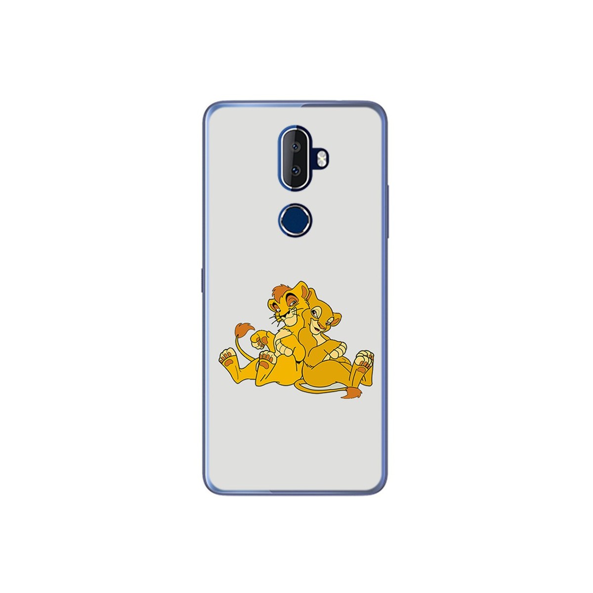 Funda Gel Tpu para Alcatel 3V Diseño Leones Dibujos