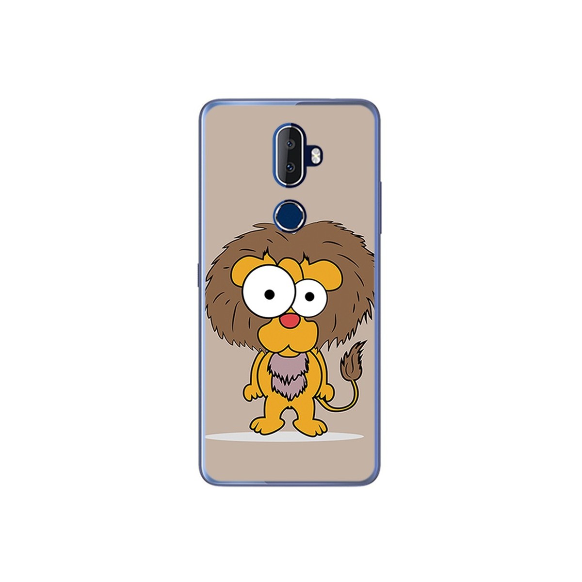 Funda Gel Tpu para Alcatel 3V Diseño Leon Dibujos
