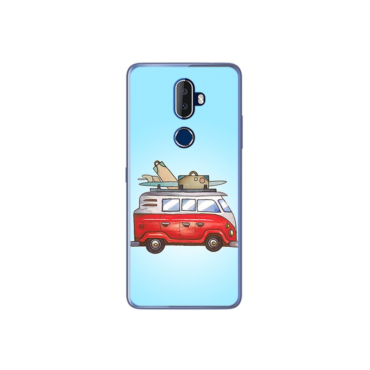 Funda Gel Tpu para Alcatel 3V Diseño Furgoneta Dibujos