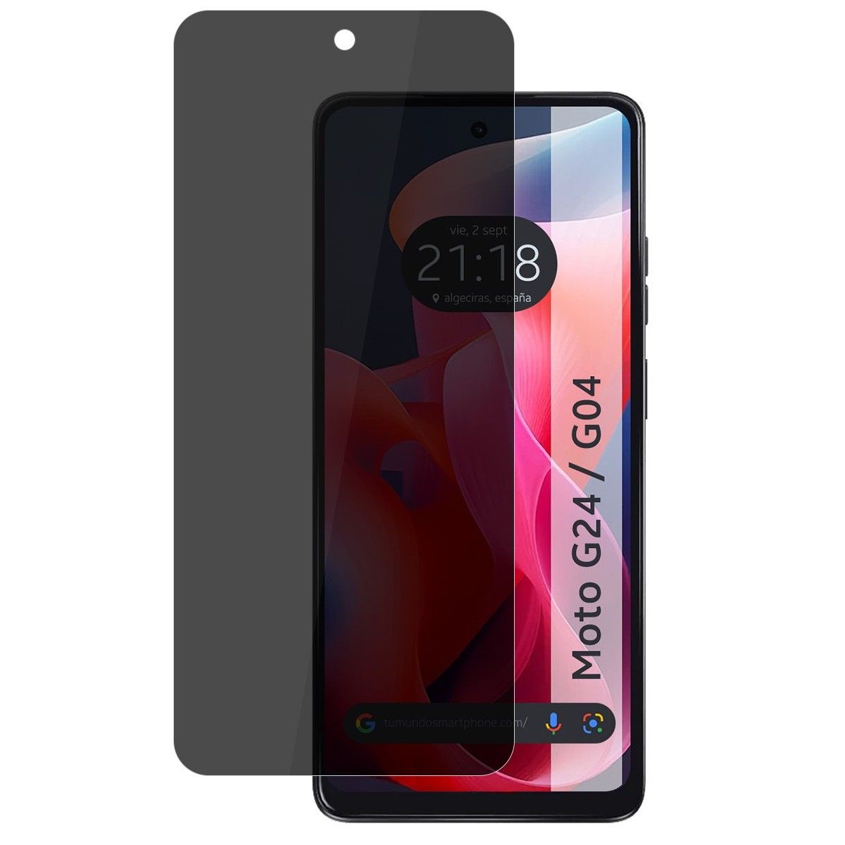 Protector Pantalla Hidrogel Privacidad Antiespías para Motorola Moto G04 / G24