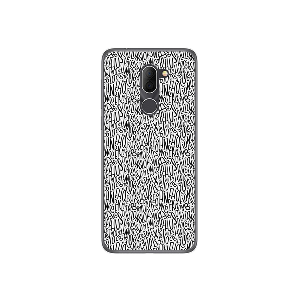 Funda Gel Tpu para Alcatel 3x Diseño Letras Dibujos