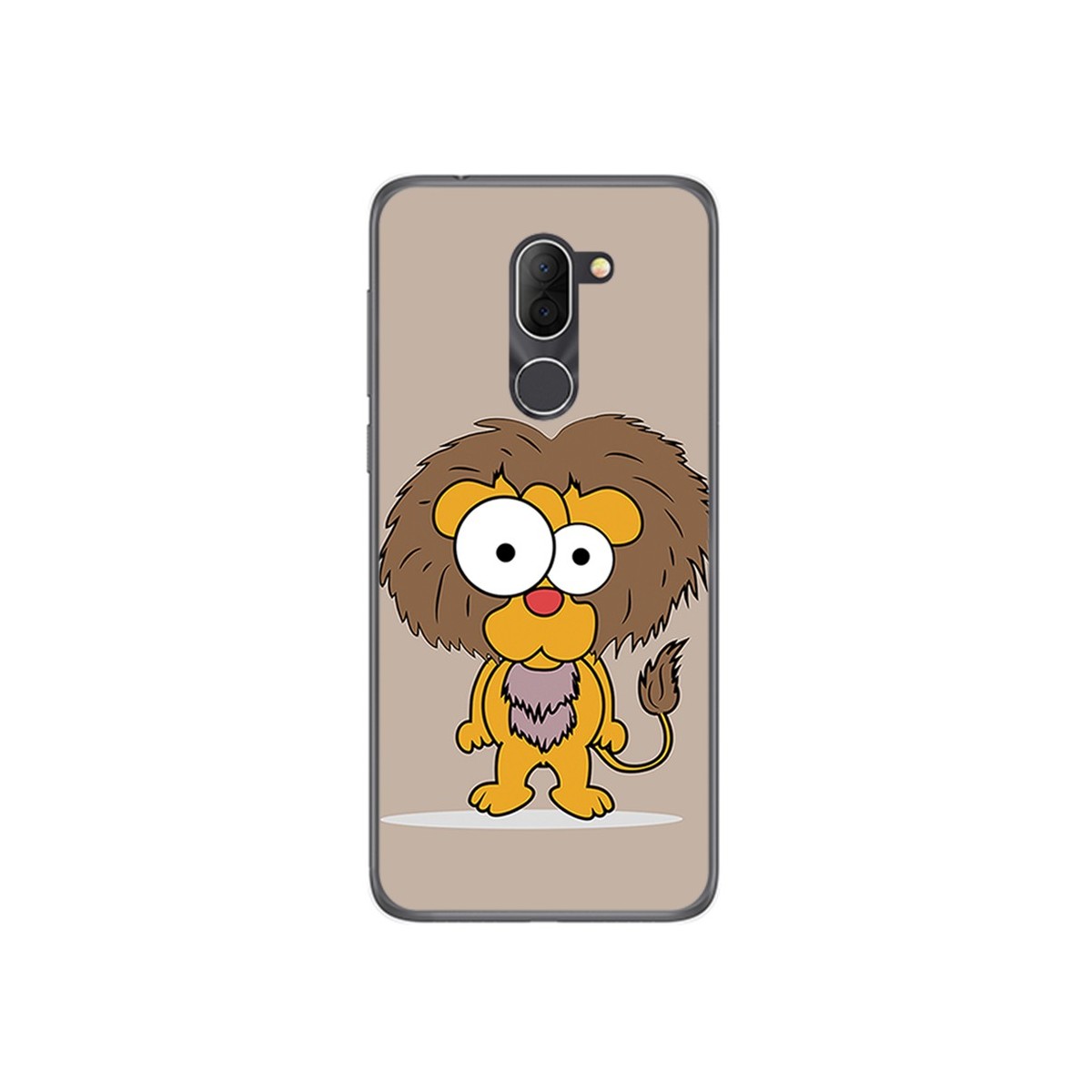 Funda Gel Tpu para Alcatel 3x Diseño Leon Dibujos
