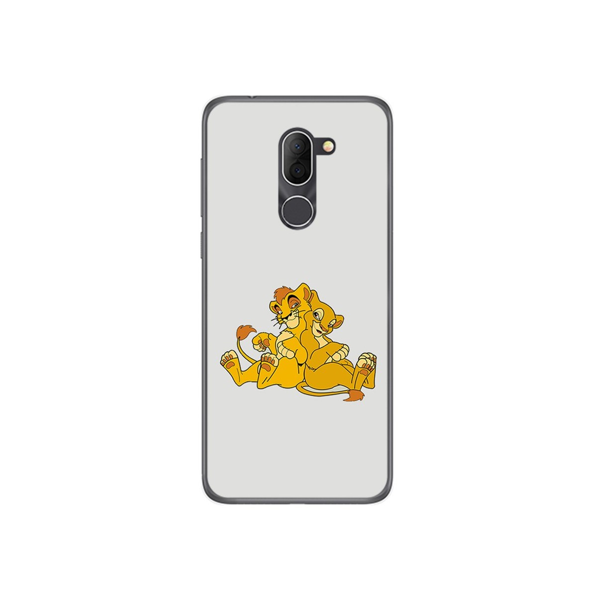 Funda Gel Tpu para Alcatel 3x Diseño Leones Dibujos