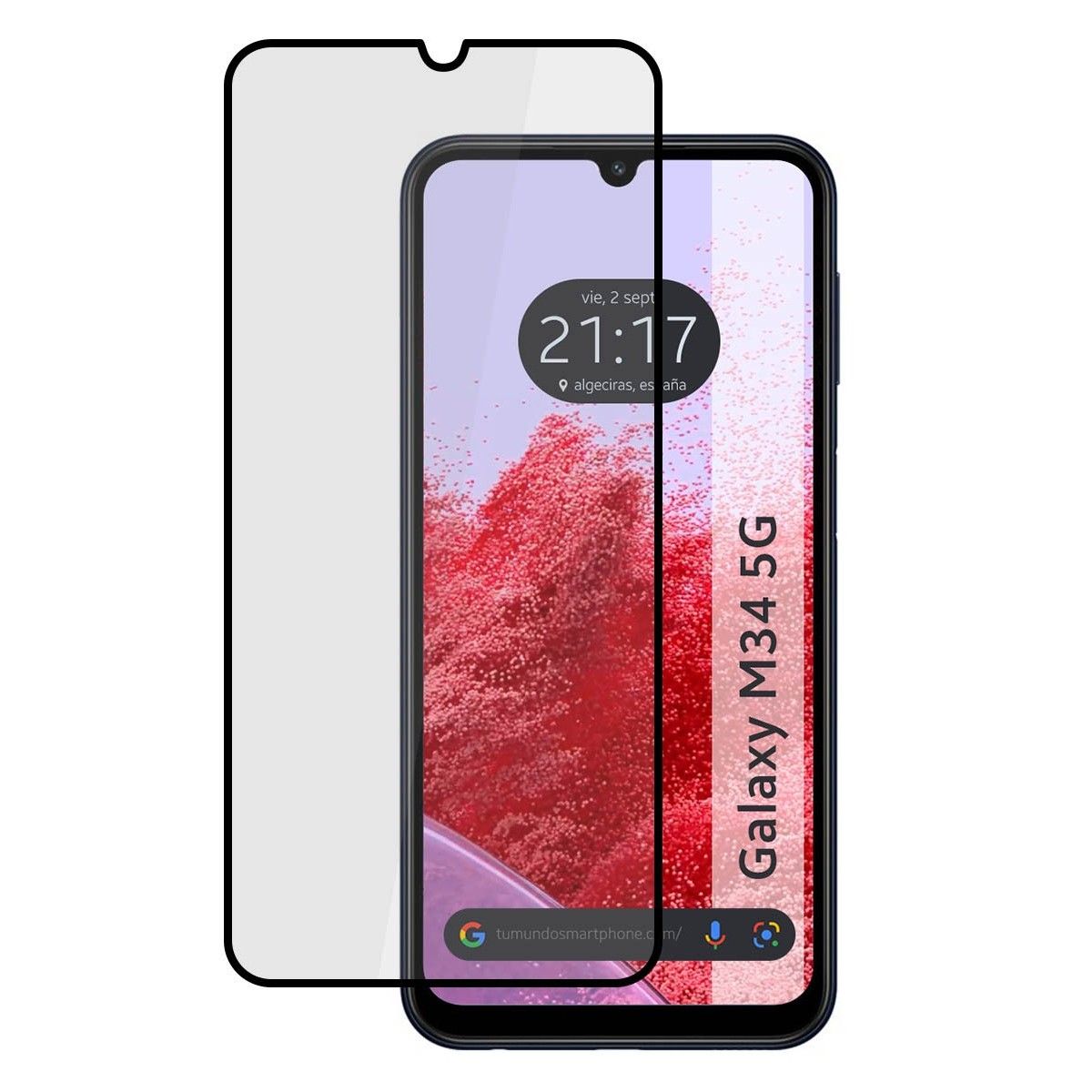 Protector Cristal Templado Completo 5D Full Glue Negro para Samsung Galaxy A35 5G Vidrio