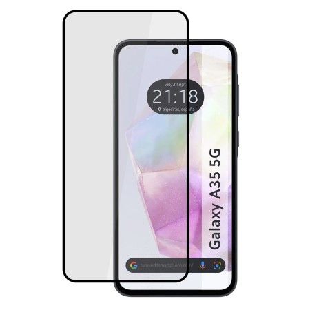 Protector Cristal Templado Completo 5D Full Glue Negro para Samsung Galaxy A55 5G Vidrio