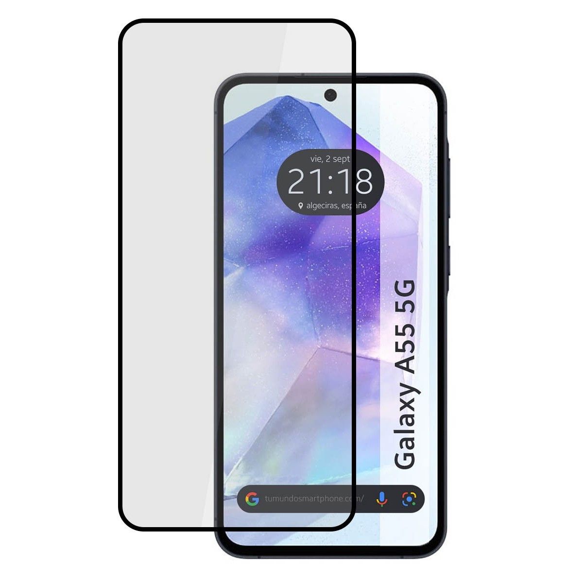 Protector Cristal Templado Completo 5D Full Glue Negro para Samsung Galaxy M34 5G Vidrio