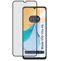 Protector Cristal Templado Completo 5D Full Glue Negro para Zte Blade V50 Design 4G Vidrio