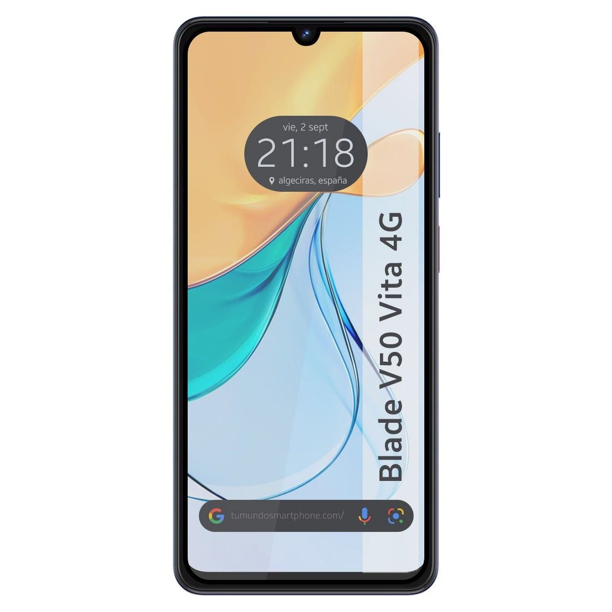 Protector Cristal Templado Completo 5D Full Glue Negro para Zte Blade V50 Design 4G Vidrio