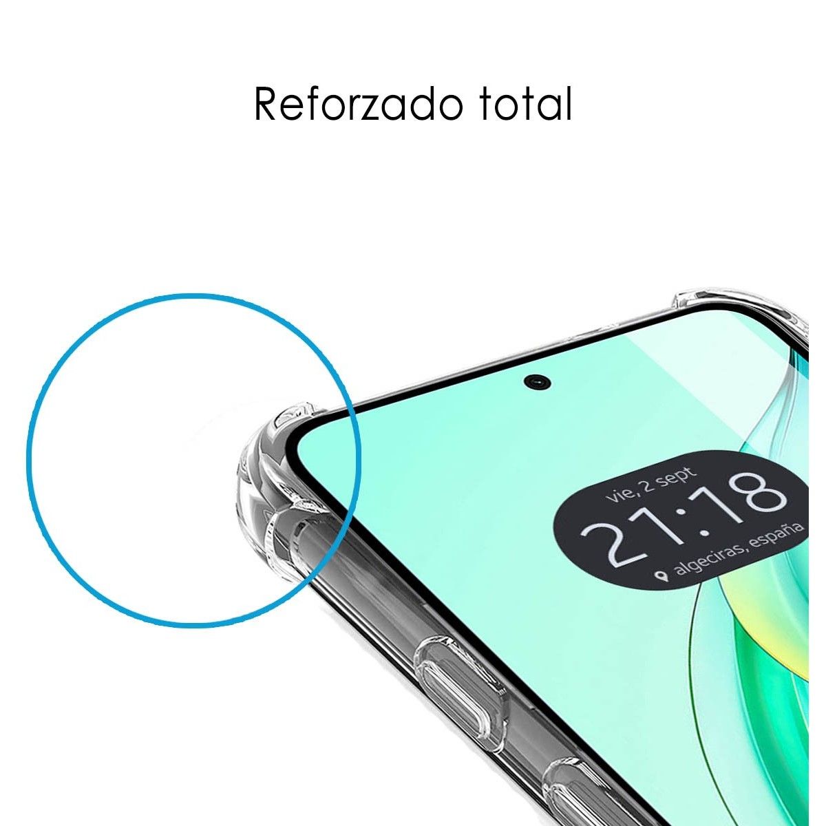 Funda Silicona Antigolpes Transparente para Huawei Honor X7b