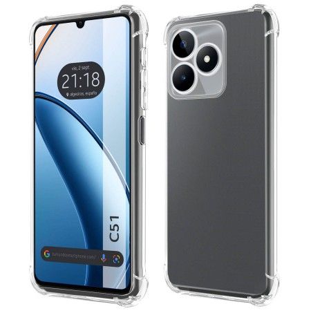 Funda Silicona Antigolpes Transparente para Realme C51