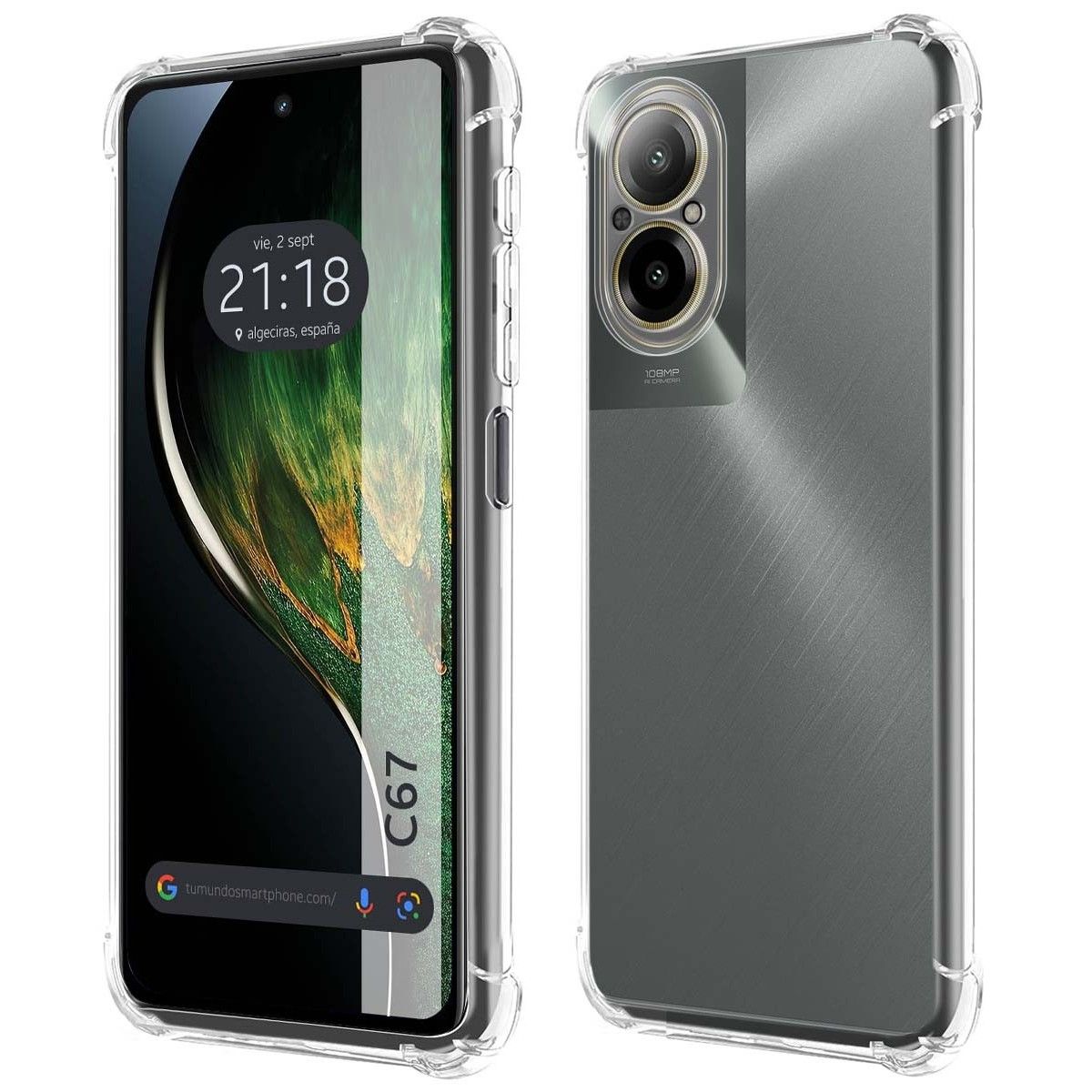 Funda Silicona Antigolpes Transparente para Realme C67 4G