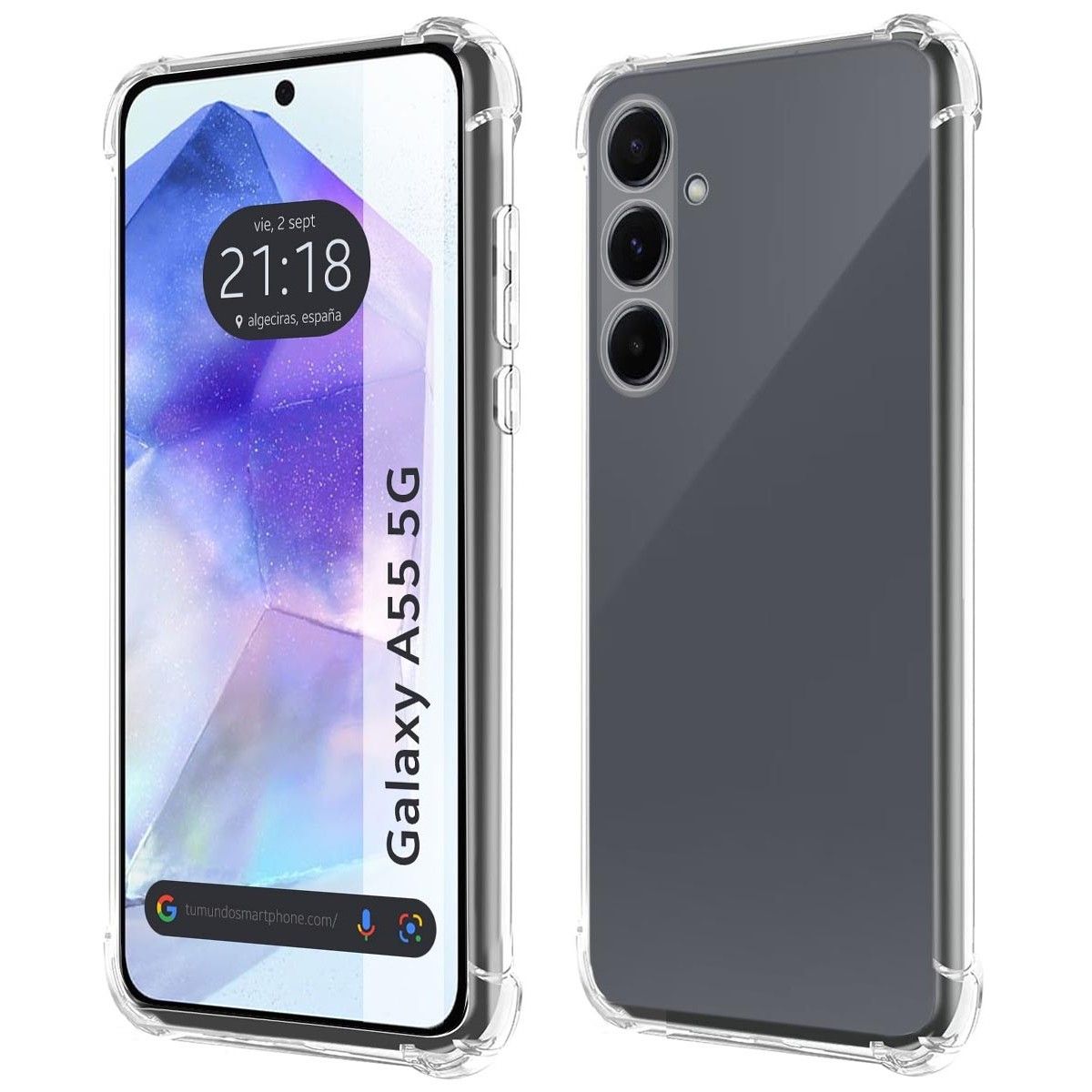 Funda Silicona Antigolpes Transparente para Samsung Galaxy A55 5G