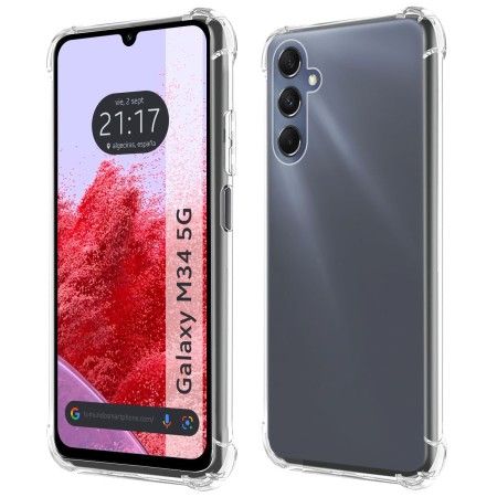 Funda Silicona Antigolpes Transparente para Samsung Galaxy M34 5G