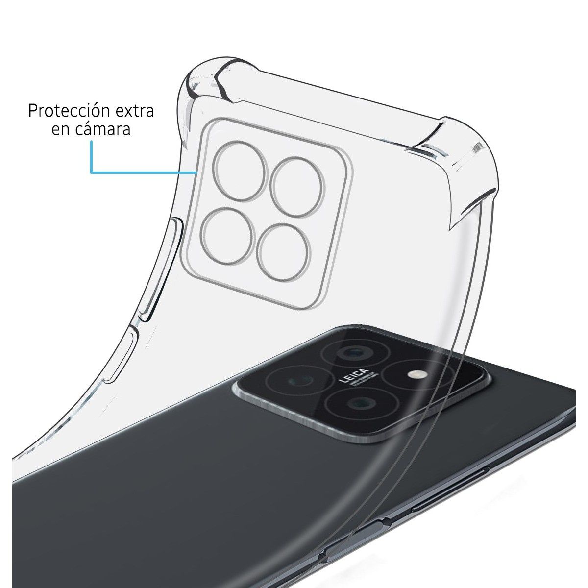 Funda Silicona Antigolpes Transparente para Xiaomi 14 Pro 5G