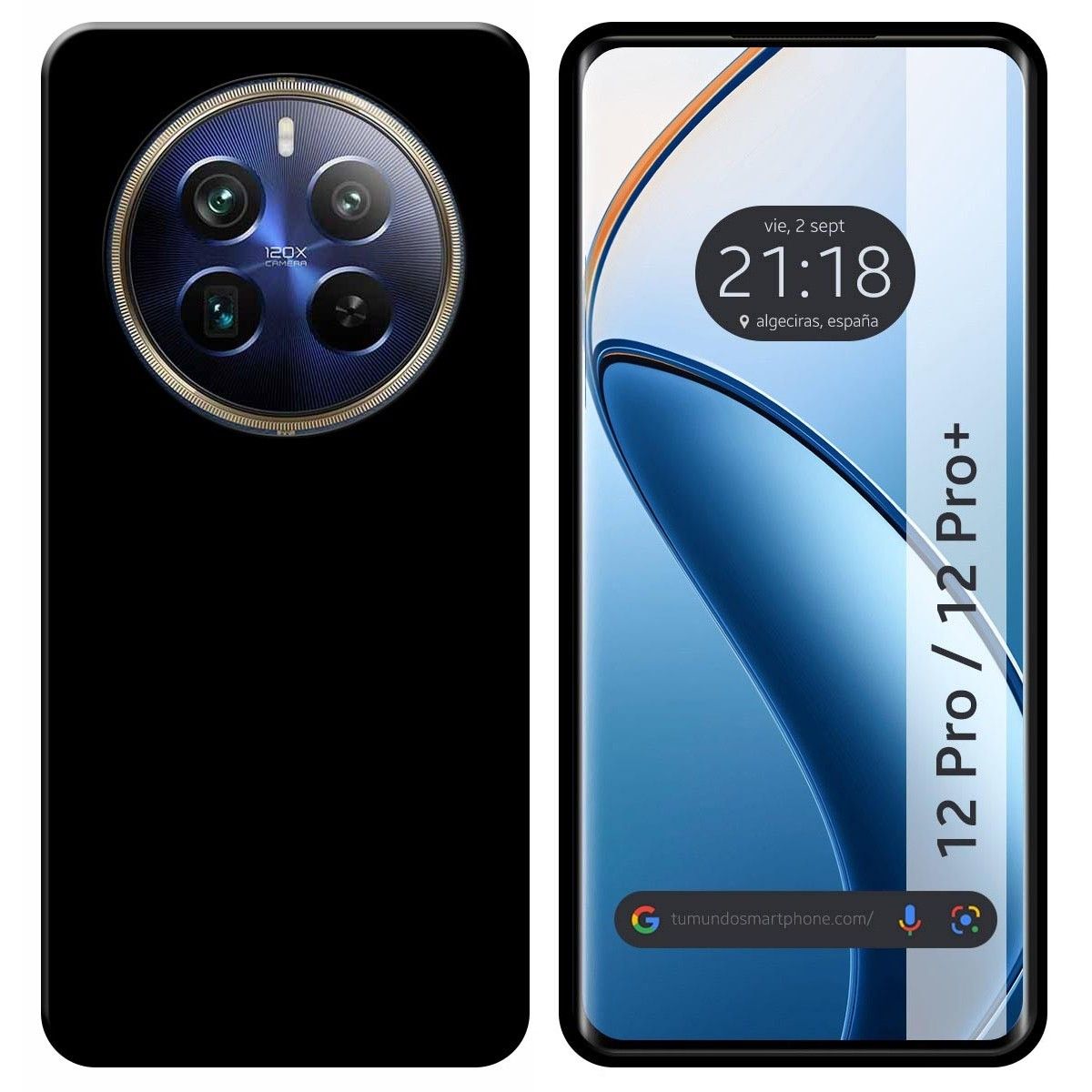 Funda Silicona Gel TPU Negra para Realme 12 Pro 5G / 12 Pro Plus 5G