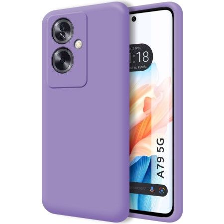 Funda Silicona Líquida Ultra Suave para Oppo A79 5G color Morada