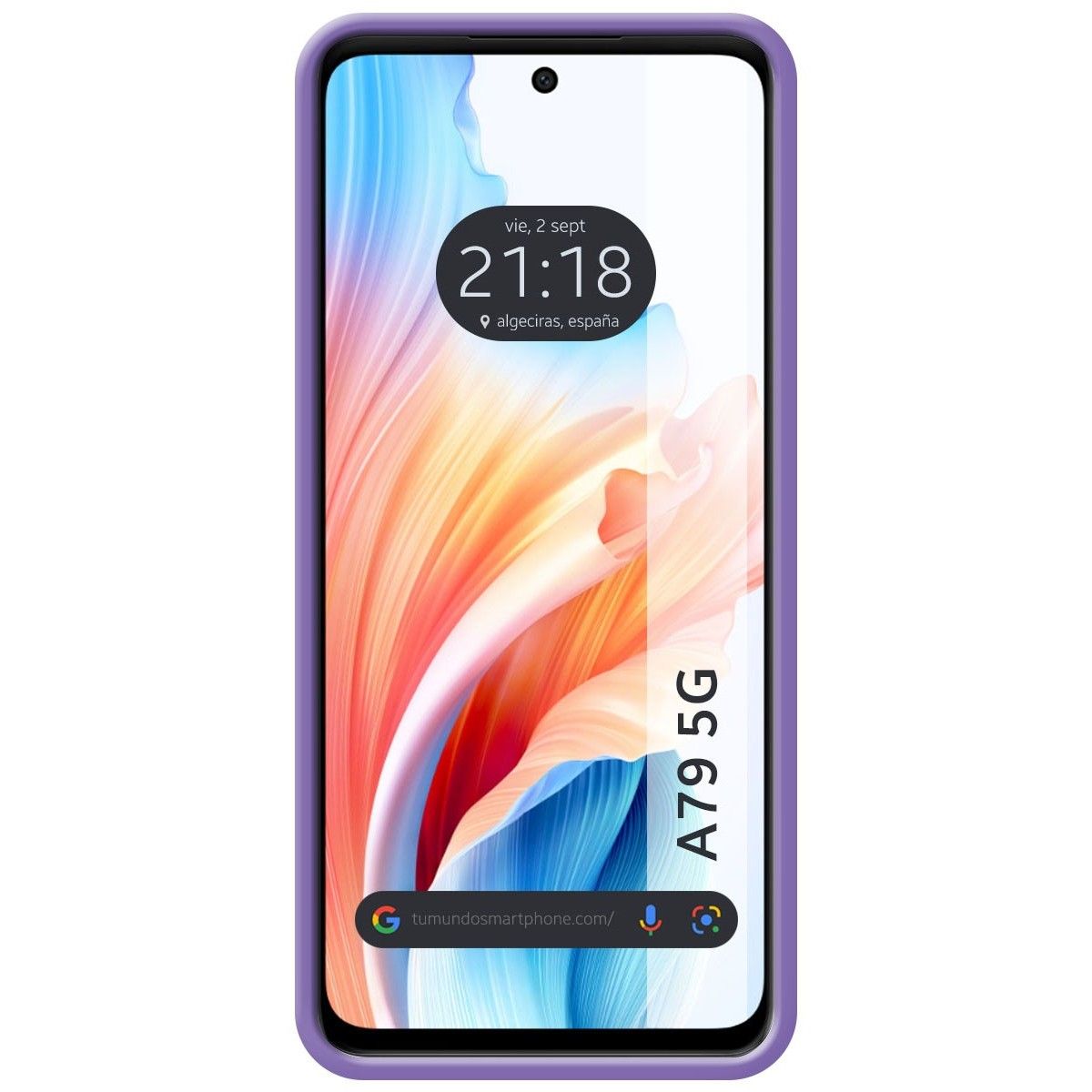 Funda Silicona Líquida Ultra Suave para Oppo A79 5G color Morada