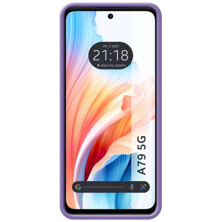 Funda Silicona Líquida Ultra Suave para Oppo A79 5G color Morada