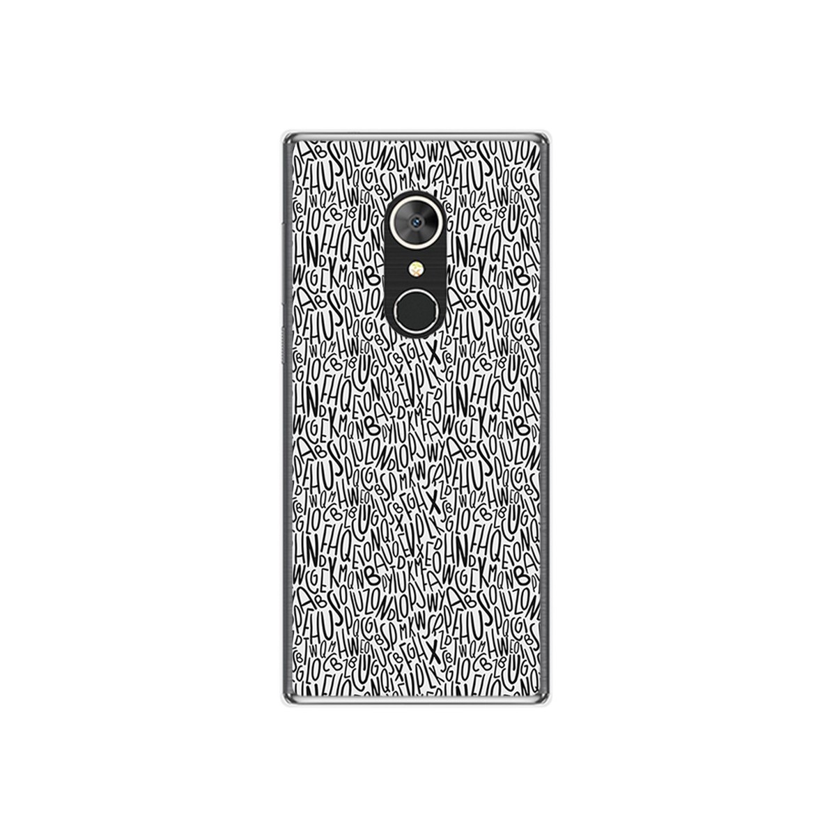 Funda Gel Tpu para Alcatel 5 Diseño Letras Dibujos