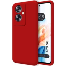 Funda Silicona Líquida Ultra Suave para Oppo A79 5G color Roja