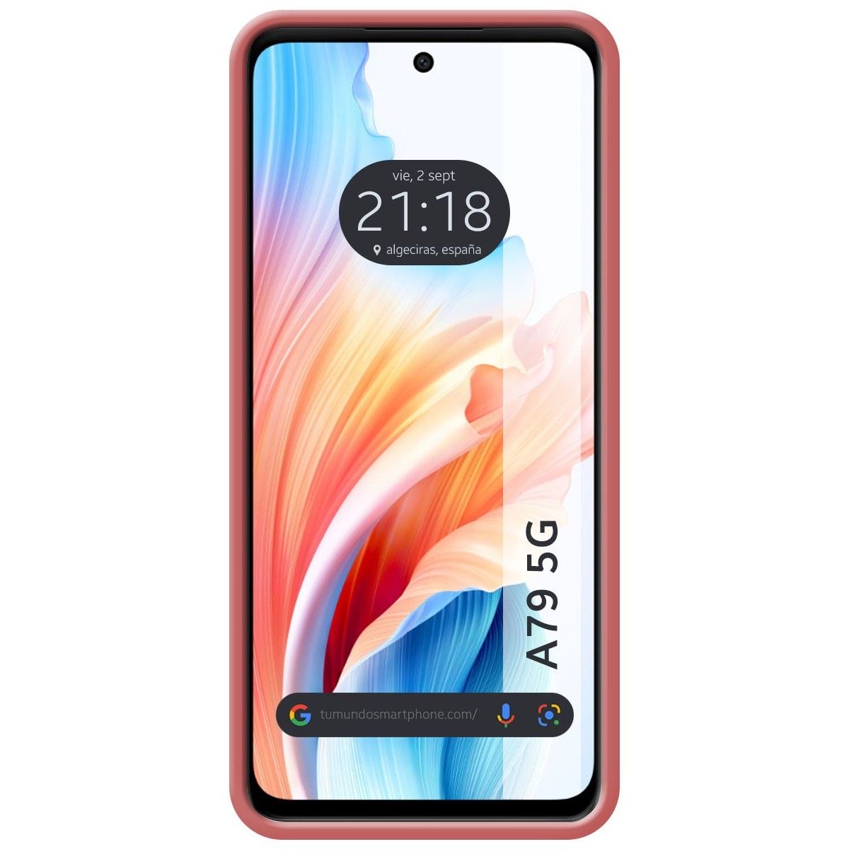 Funda Silicona Líquida Ultra Suave para Oppo A79 5G color Rosa