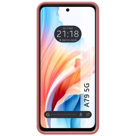 Funda Silicona Líquida Ultra Suave para Oppo A79 5G color Rosa