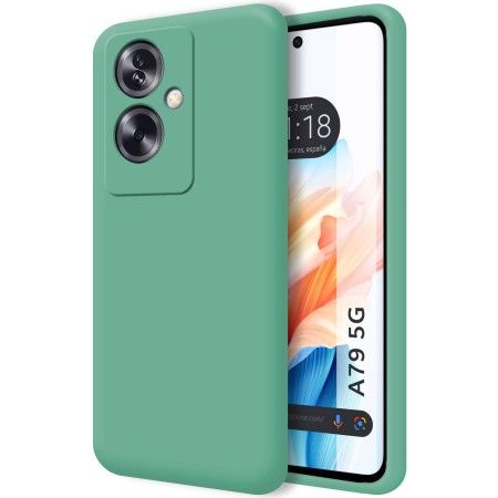 Funda Silicona Líquida Ultra Suave para Oppo A79 5G color Verde