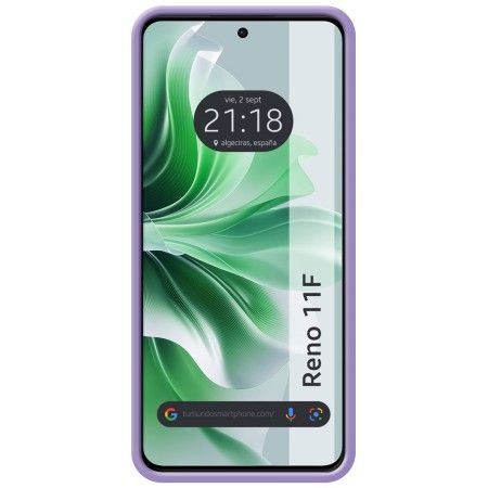 Funda Silicona Líquida Ultra Suave para Oppo Reno 11F 5G color Morada