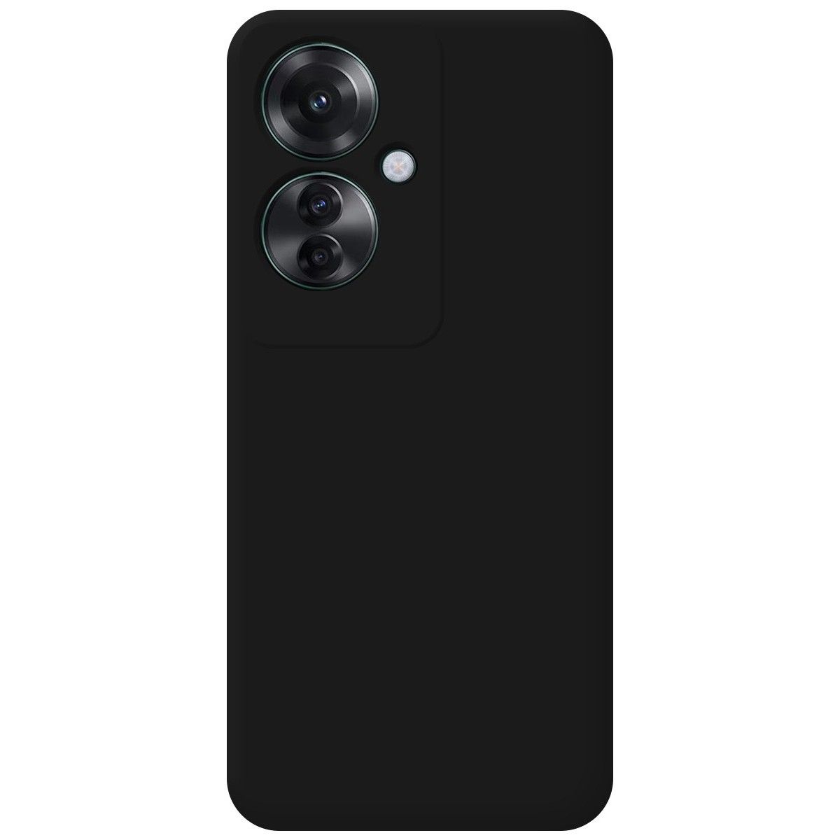 Funda Silicona Líquida Ultra Suave para Oppo Reno 11F 5G color Negro