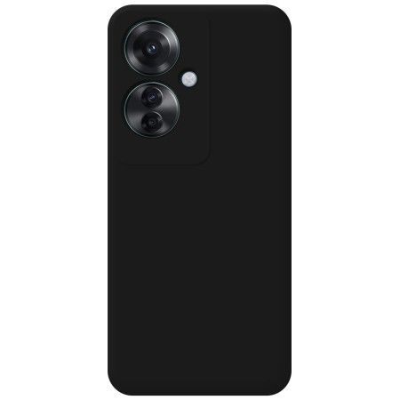 Funda Silicona Líquida Ultra Suave para Oppo Reno 11F 5G color Negro