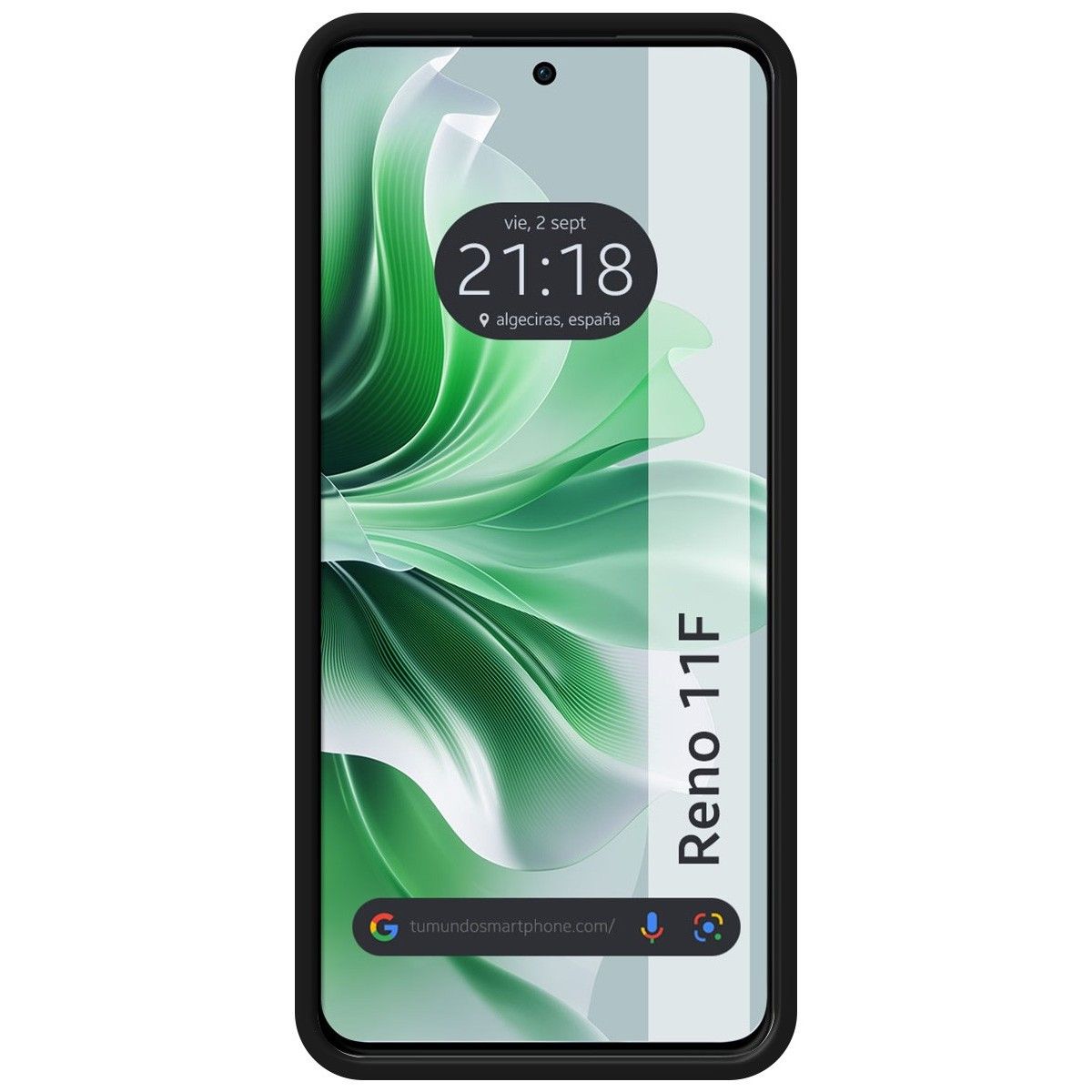 Funda Silicona Líquida Ultra Suave para Oppo Reno 11F 5G color Negro