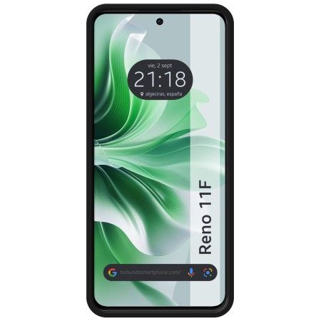 Funda Silicona Líquida Ultra Suave para Oppo Reno 11F 5G color Negro