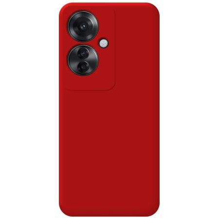 Funda Silicona Líquida Ultra Suave para Oppo Reno 11F 5G color Roja