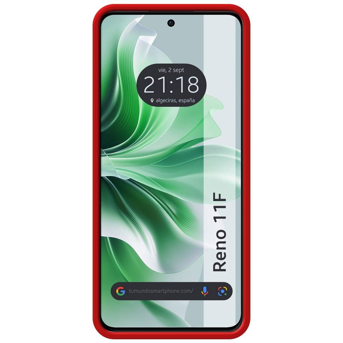 Funda Silicona Líquida Ultra Suave para Oppo Reno 11F 5G color Roja