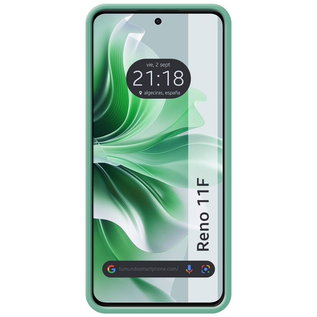 Funda Silicona Líquida Ultra Suave para Oppo Reno 11F 5G color Verde