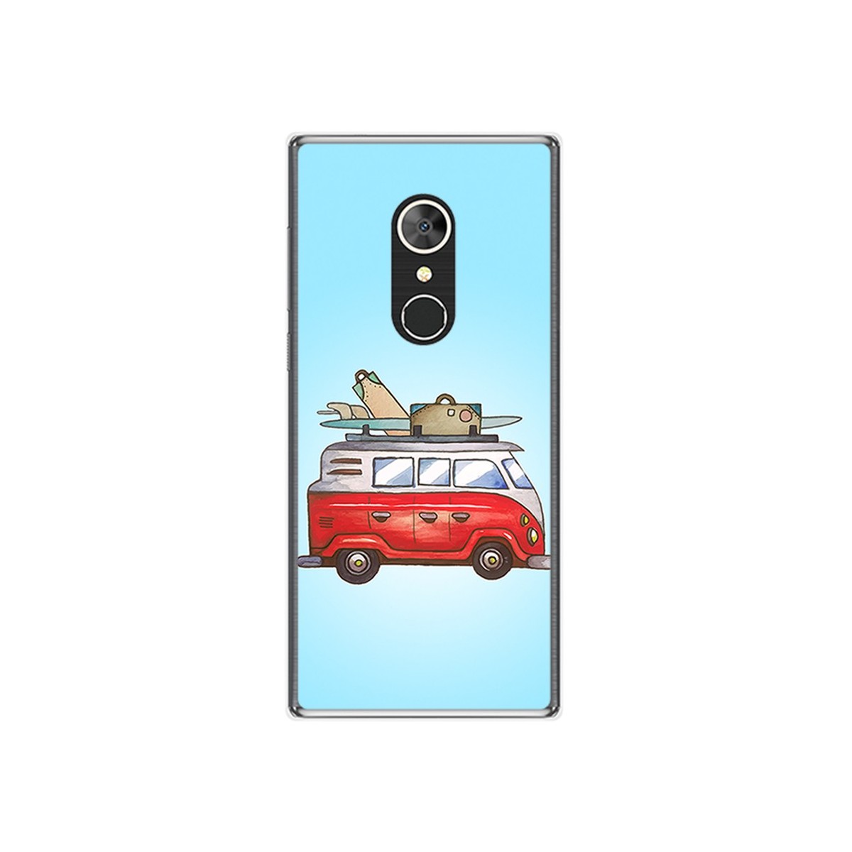 Funda Gel Tpu para Alcatel 5 Diseño Furgoneta Dibujos
