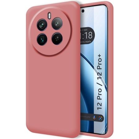 Funda Silicona Líquida Ultra Suave para Realme 12 Pro 5G / 12 Pro Plus 5G color Rosa