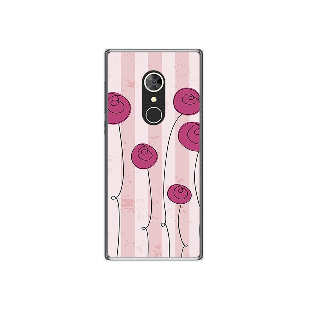 Funda Gel Tpu para Alcatel 5 Diseño Flores Vintage Dibujos