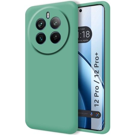 Funda Silicona Líquida Ultra Suave para Realme 12 Pro 5G / 12 Pro Plus 5G color Verde
